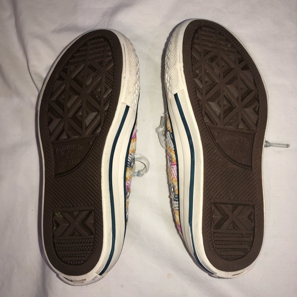 Canvas embroidered aztec print converse - Picture 4 of 5